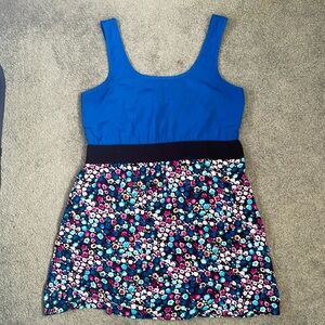 Blue floral summer dress